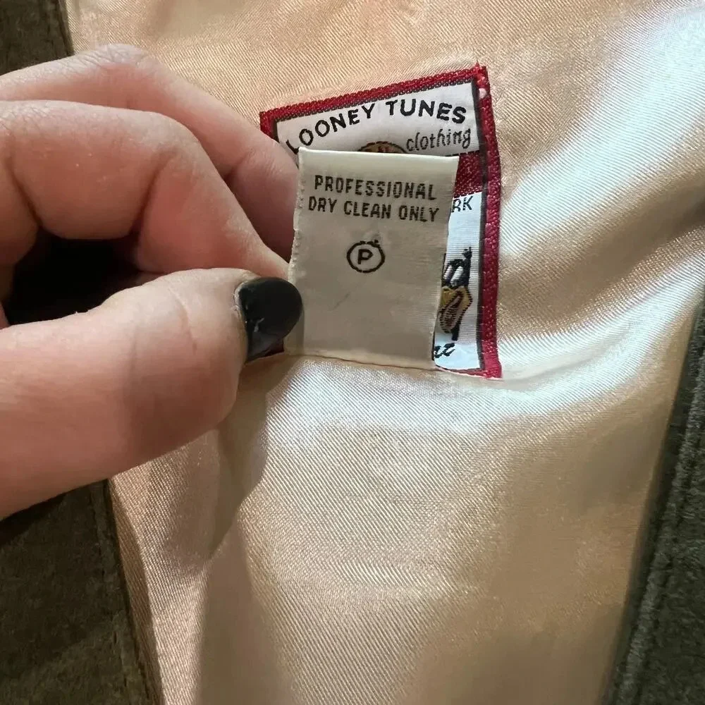 Vintage Looney Tunes Leather Vest Tasmanian Devil 